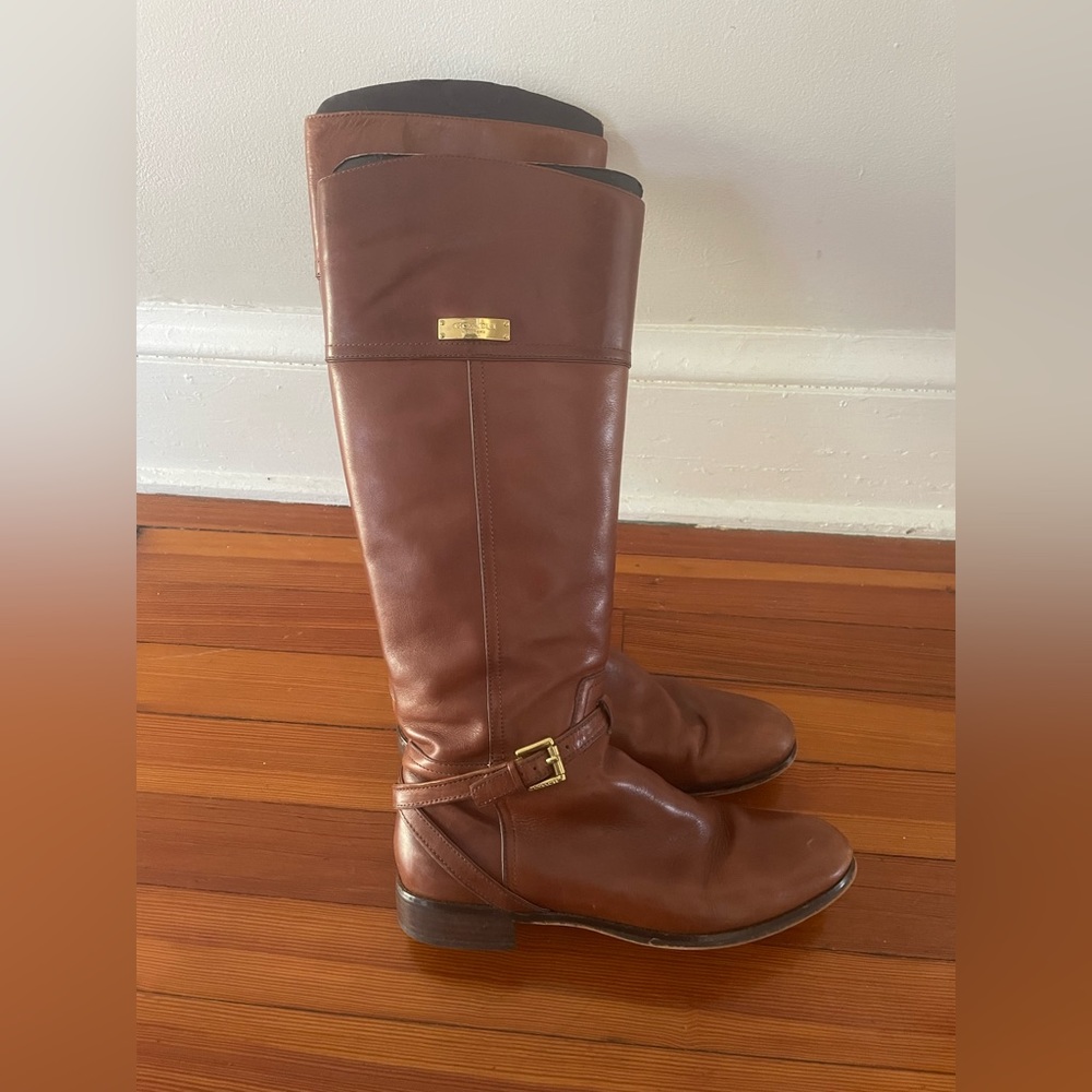 Coach knee-high leather riding boots size 10